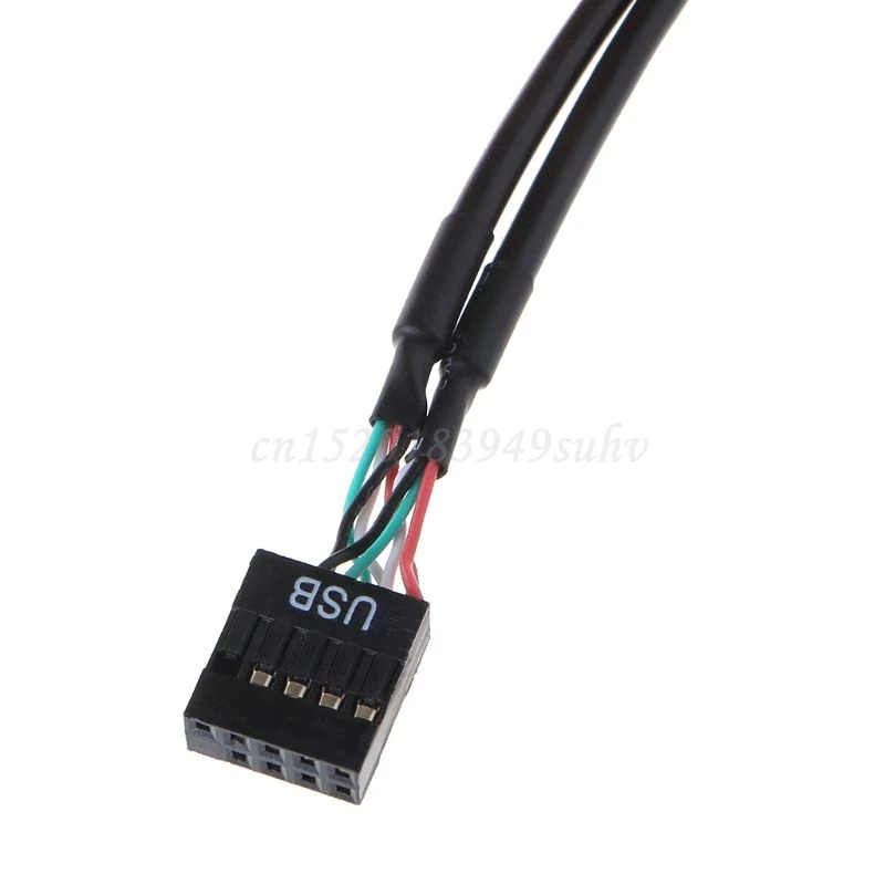 

9 Pin USB Header Male 1 to 2/4 Female Extension Cable Card Desktop 9-Pin USB HUB Connector Adapter Port Multilier