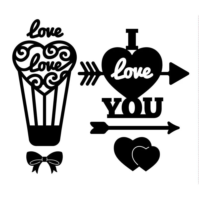 Eastshape металлические любовные сердечки режущие штампы воздушный шар DIY