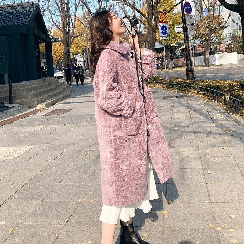 

Women's Winter New Korean Style Horn Button Cotton-Padded Cotton-Padded Jacket Women's Coat Large Size Coat