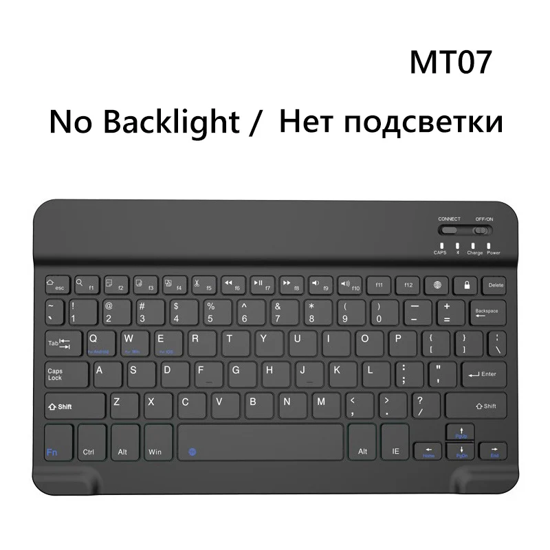 No Backlit Version AVATTO 10,1 дюймов 7 цветов с Подсветкой Bluetooth 3,0 планшет клавиатура, USB перезаряжаемая мини клавиатура для iPad iphone ноутбук планшет - Цвет: No Backlit Version
