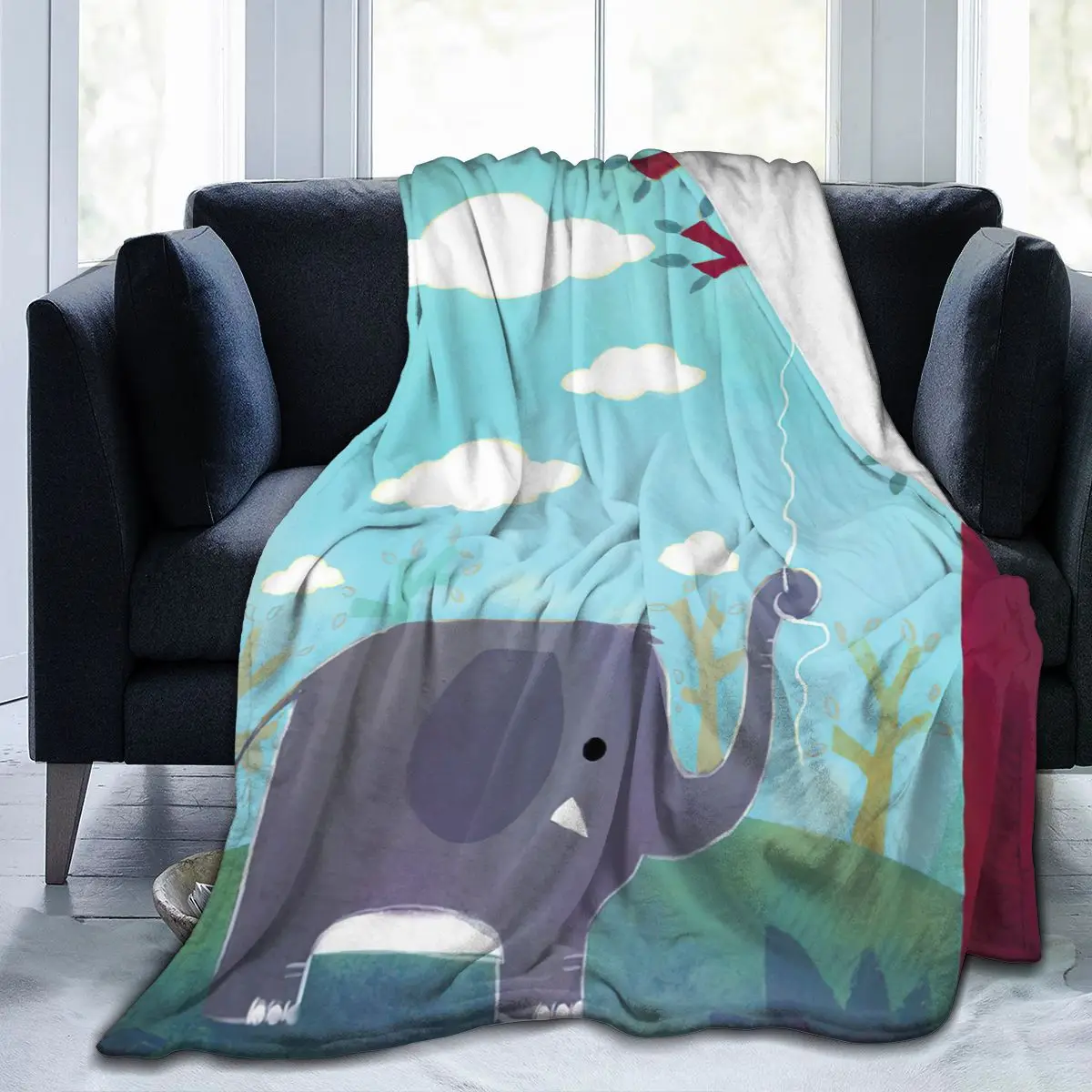 

Manta Ultra suave de dibujos animados para niños y adultos, cubierta de franela para sofá, decoración de dormitorio, 24441