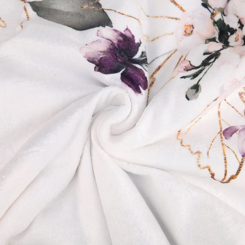 

Flannel Baby Milestone Blanket Newborn Photo Shooting Background Monthly Growth