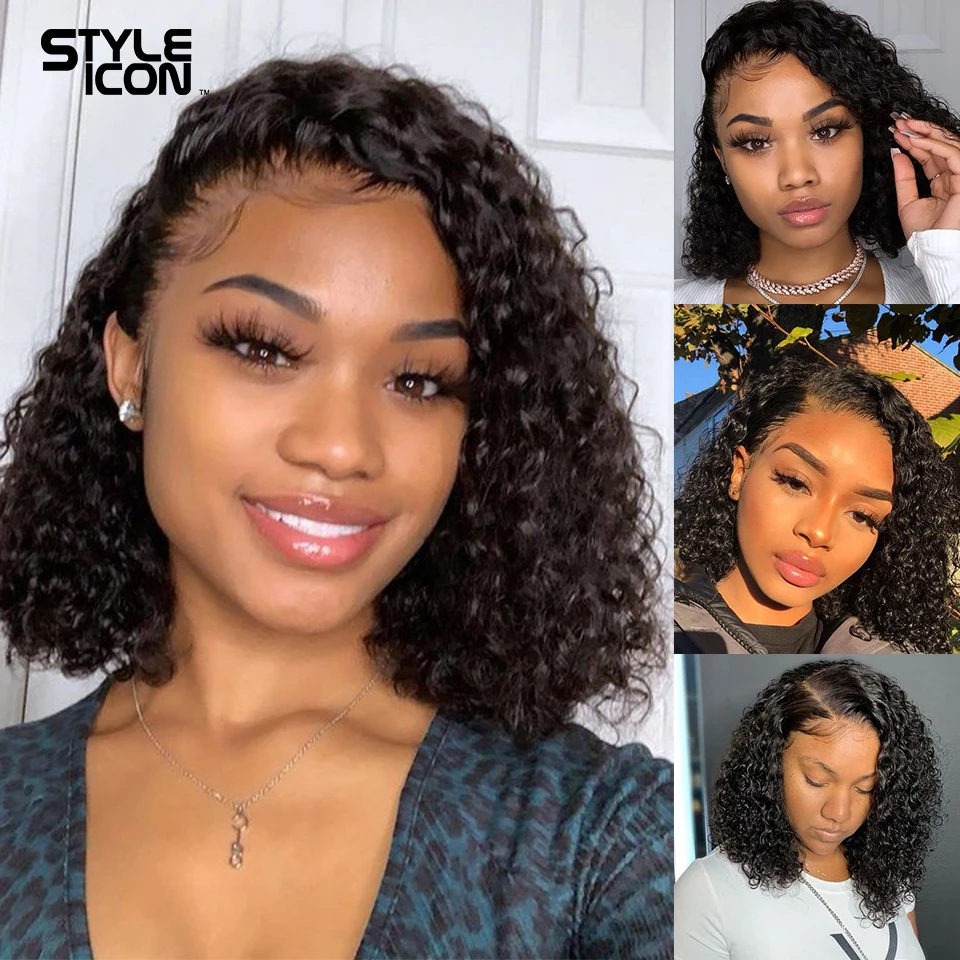 Парик Styleicon из кудрявых человеческих волос парик со шнуровкой кудрявый свободная