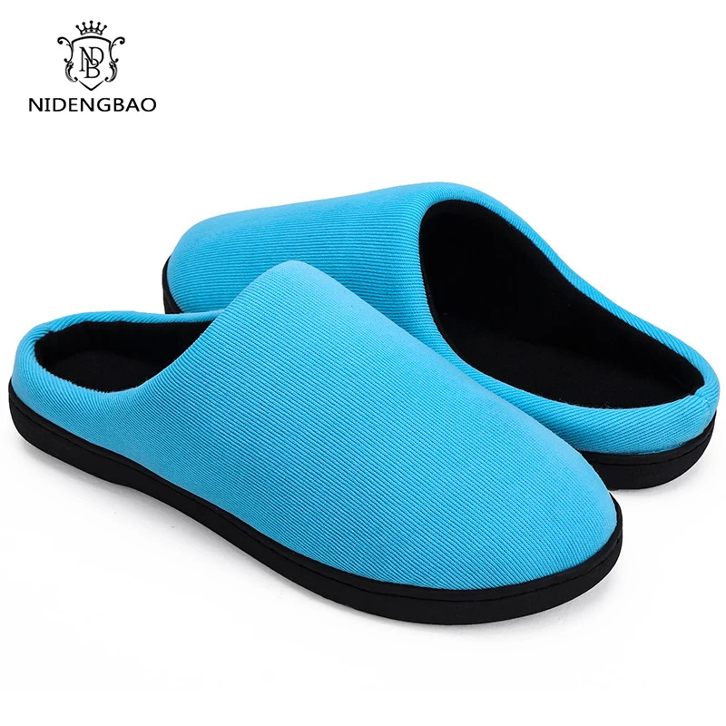 

New Men Slippers Home Lovers Cotton Slippers Indoor Warm Plush Soft Bottom Floor Slippers Women/men Shoes 36-47 sapato masculino