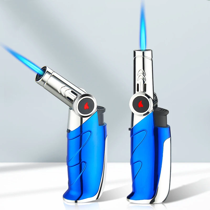 Table Gun Jet Torch Lighter Refillable Gas Turbine Windproof Outdoor Igniter Adjustable Neck Lighters with Flame Lock | Дом и сад