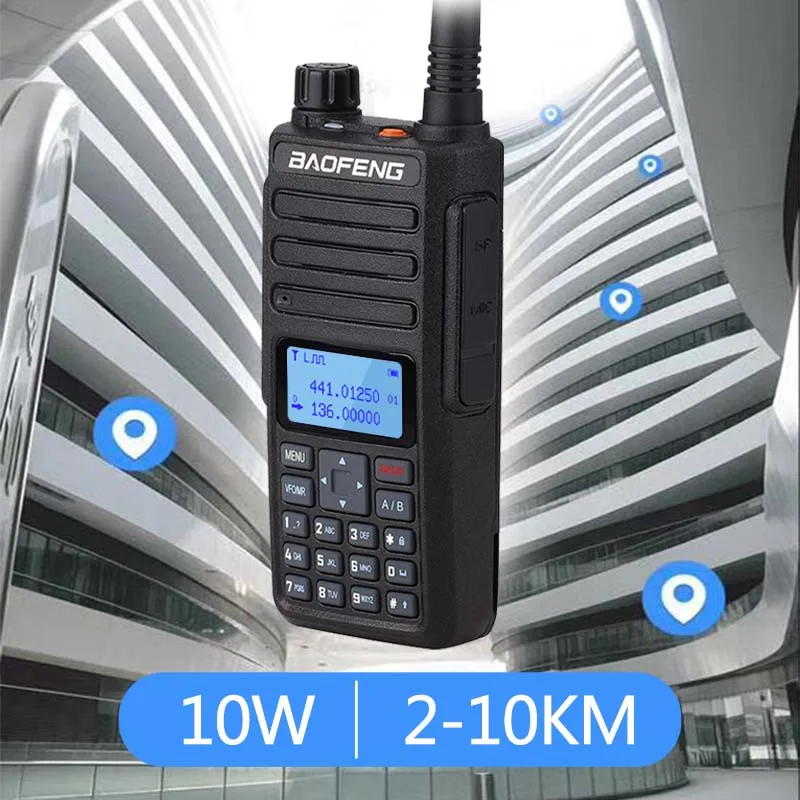 2PCS BAOFENG BF-H6 Walkie Talkie 10km 10W Ham Radios Dual band Transceiver 136-174&400-470MHz Transmitter Two Way Radio
