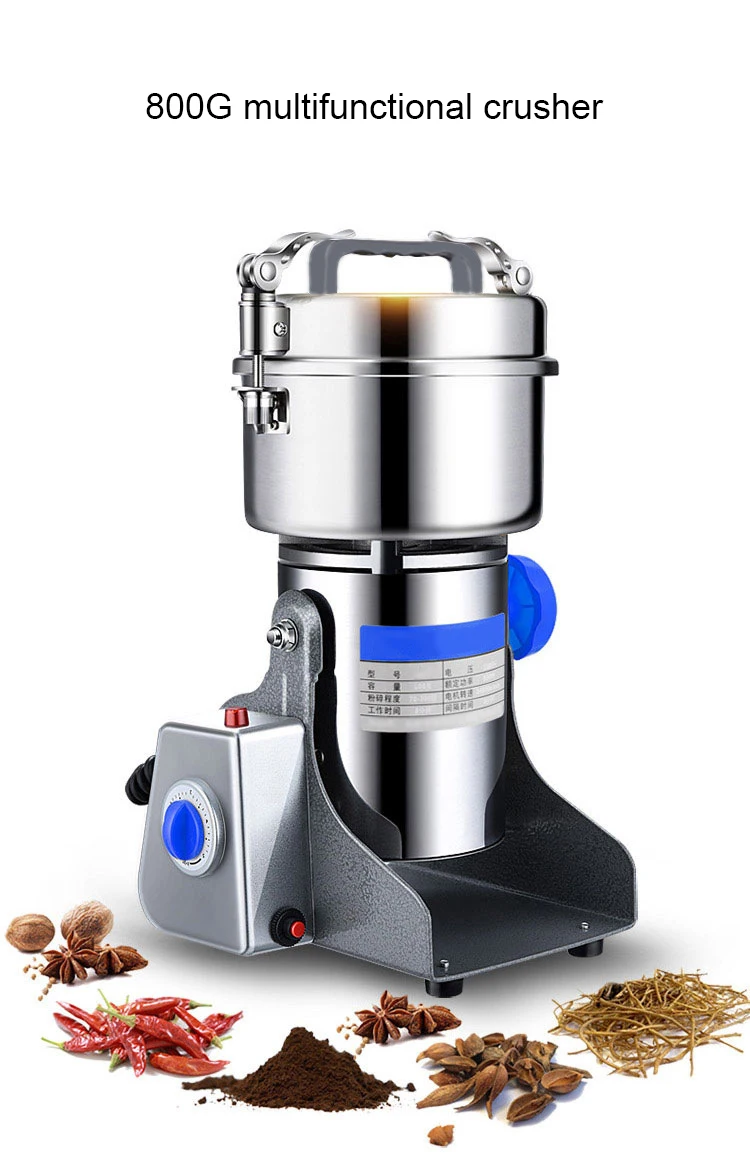 1500W Grain Grinder Coffee Mill Electric Cereal Grains Grinders 500g Herb Grain Mill Powder Wheat Cereal Flour 304 Stainless 