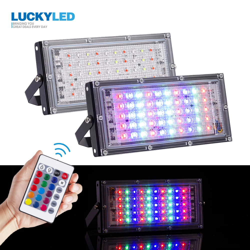 Светодиодный прожектор LUCKY RGB 50 Вт светодиодный водонепроницаемый IP65 отражатель