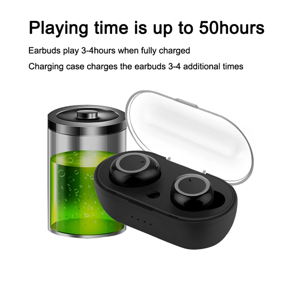 Универсальные миниатюрные наушники-вкладыши с сенсорным управлением