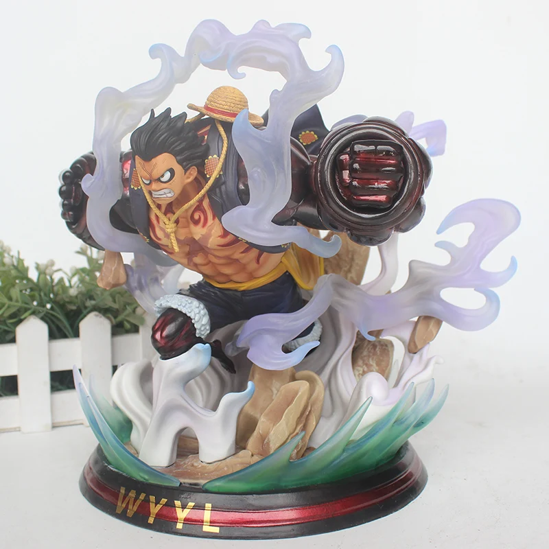 28 см Слитная статуя Шестерня четвертый Луффи полный длинный портрет Лев ракета