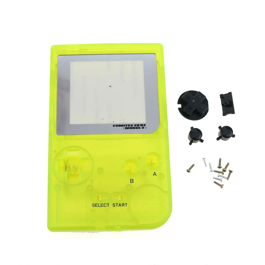 Cltgxdd полный Чехол Крышка для корпуса оболочка для Gameboy Карманная игровая консоль для GBP игровой машины корпус с кнопками комплект - Цвет: D Clear green
