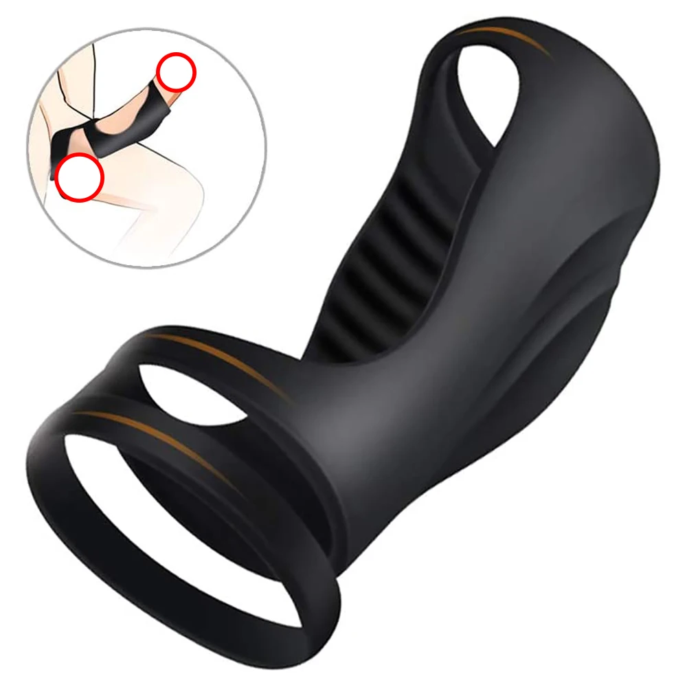 Удлинитель на петух для мужчин эластичный рукав с тремя кольцами и