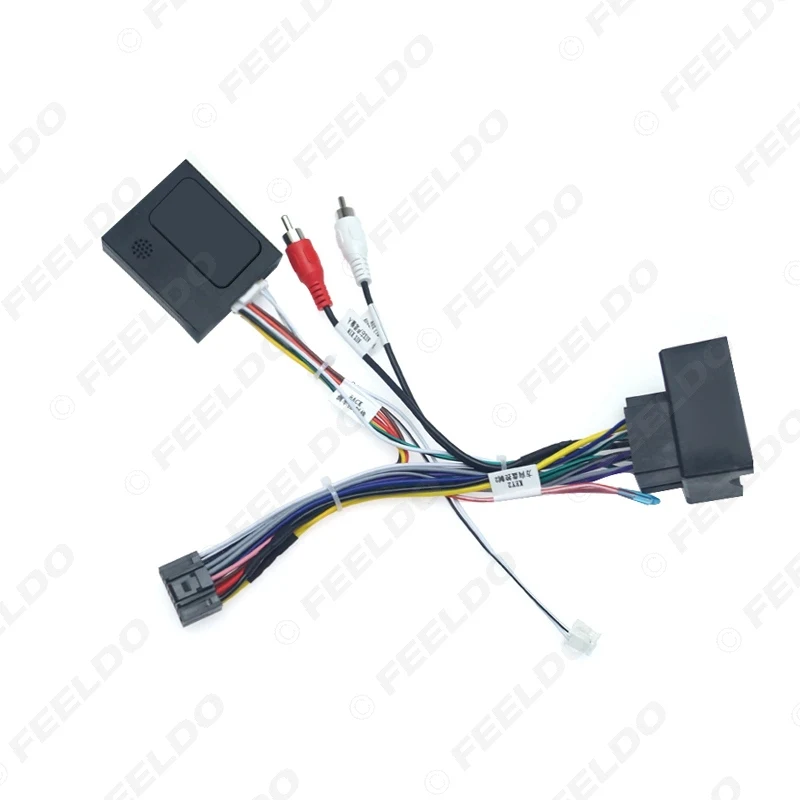 FEELDO Car Stereo Audio 16PIN Android Power Cable Adapter With Canbus Box For BMW X1 E90 Wiring Harness #HQ3325 | Автомобили и