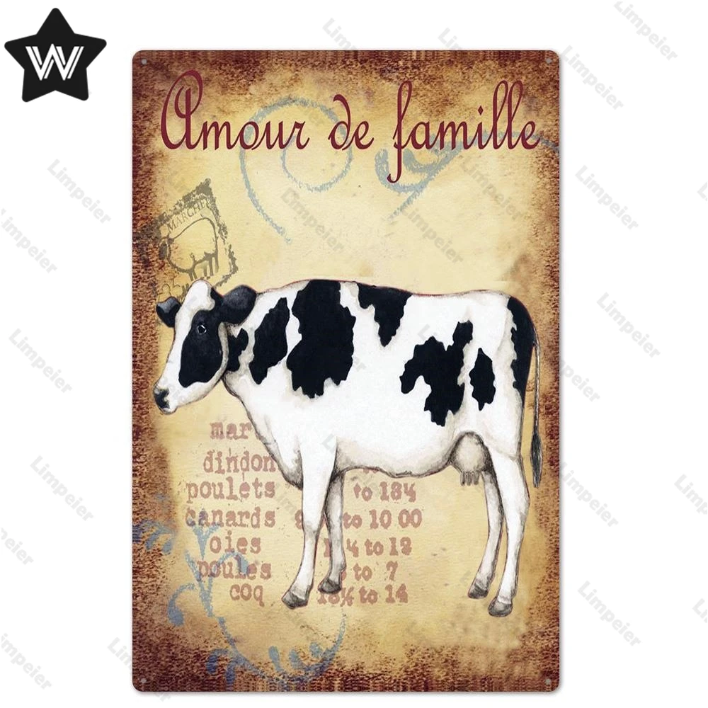 Оловянные знаки на ферму винтажные металлические Декор для дома из коровьей