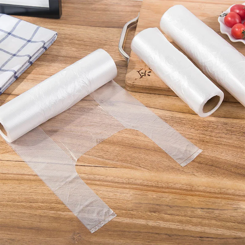 

100Pcs Food Wrap Thicken Vest Style Plastic Non-toxic Food Saver Bags Home Accessories Transparent Vacuum Sealer