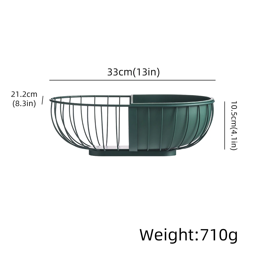 

Creative Fruit Snacks Candy Basket Iron Wire Storage Kitchen Container Drain Fruit Basket Decor European Hollow Storage Plate