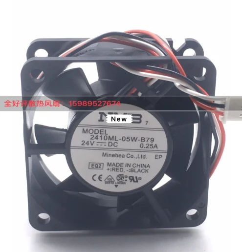 

for NMB-MAT 2410ML-05W-B70 B00 DC 24V 0.25A 2-wire 60X60X25mm Server Cooling Fan