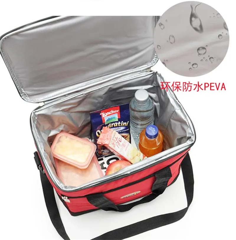 

16l Thicken Folding Fresh Keeping Waterproof Nylon Lunch Bag Cooler Bag For Steak Insulation Thermal Bag Insulation Ice Packbag