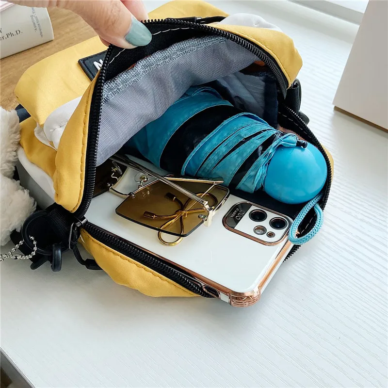 

Women Canvas Satchel Shoulder Bag Small Korean Messenger Crossbody Bag for Girl 2021 Fashion Kawaii Female Student Mini Handbags