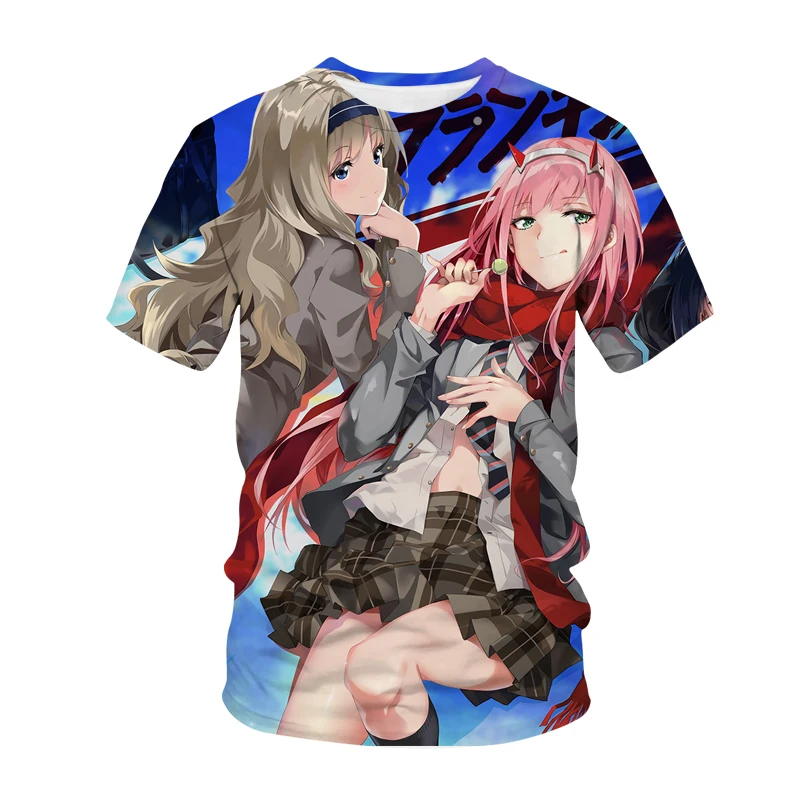 

Darling In The Franxx 3D Print T-Shirt 002 Anime Girl Men Women Fashion Streetwear O-Neck T Shirt Harajuku Hip Hop Tees Tops