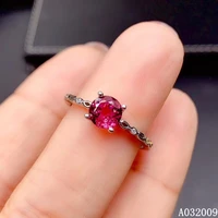 kjjeaxcmy fine jewelry 925 sterling silver inlaid natural garnet new ring trendy girls ring support test