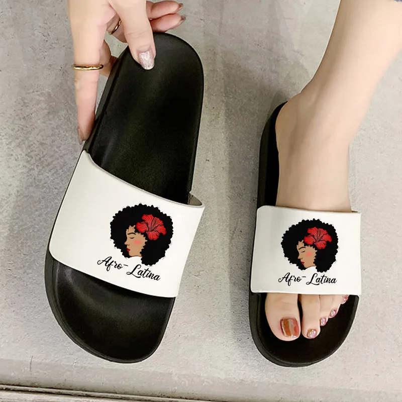 

2021 women slippers Asia Latina female print summer home indoor and outdoor wear slippers Female Shoes Flip Flops