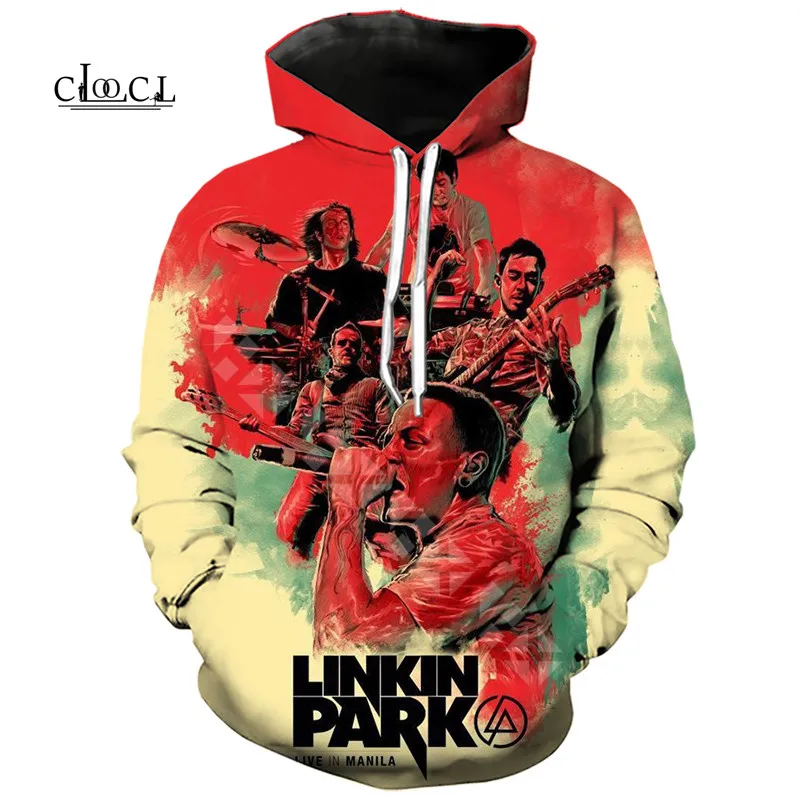 Худи унисекс рок-группа Linkin Park 3D Принт толстовки Мужские Женские толстовки Повседневная Уличная стильный спортивный костюм пуловеры верхняя одежда