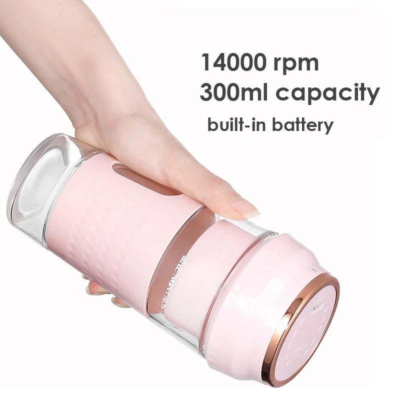 300 мл новая перезаряжаемая соковыжималка чашка бутылка для воды мини портативная