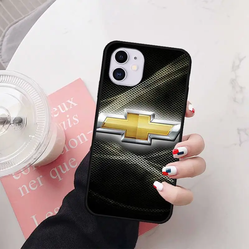 

Luxury Car Brand Chevrolet Phone Case Black TPU Soft For IPhone 12 11 PRO MAX X XS XR 6S 7 8 PLUS SE Cases Cover