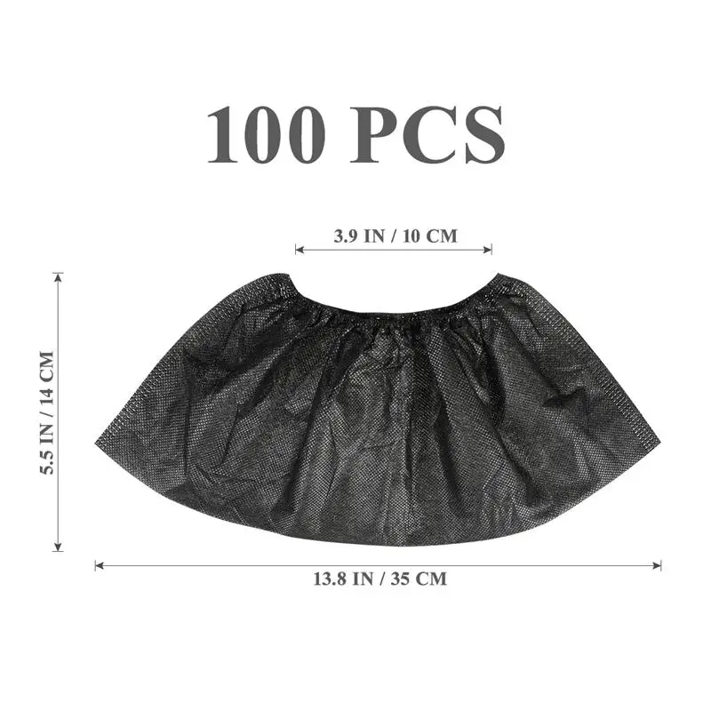 

100pcs Disposable Non-Woven Shoe Cover Thicken Non-Slip Bootees Shoe Covers Dustproof Boot Covers Guests Tools