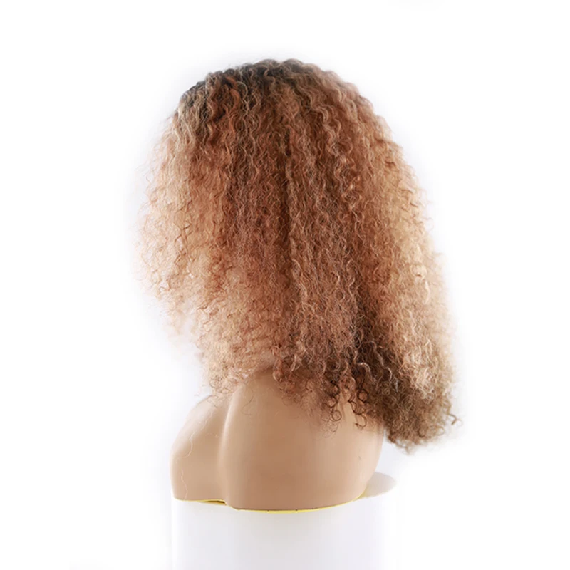 Афро кудрявые вьющиеся парики KEMY бразильские волосы Remy длинные человеческие для