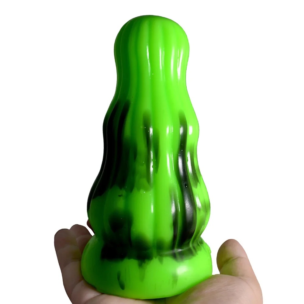 Зеленые большие анальные секс-игрушки Искусственный пенис мужской простата