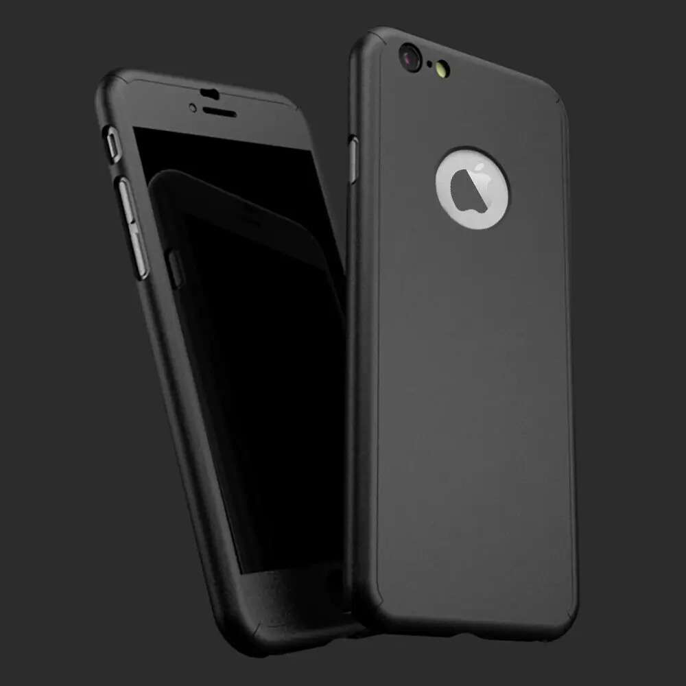 360 полностью матовый двухслойный Жесткий Чехол для Funda iPhone 7 6 6S 5 SE X XR XS 10 Max с