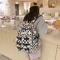 book bag plaid backpack women large capacity school backpacks casual rucksack ladies outdoor travel bags for girls daypack