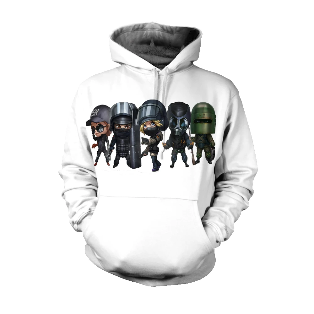 Mr.Q 2109 модный бренд Rainbow Six Siege рисунок толстовка с капюшоном том Кленси & #39s одежда