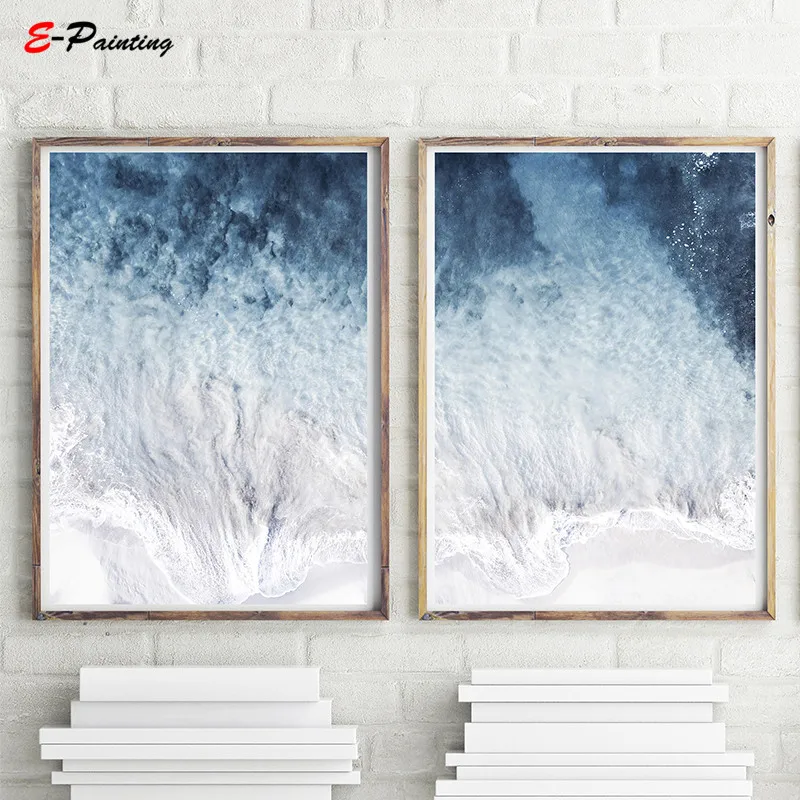 Современные парусиновые настенные художественные принты с океанскими принтами