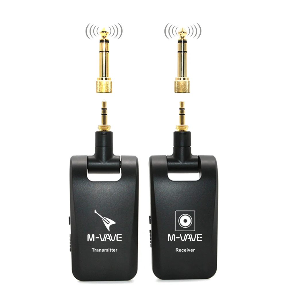 2.4ghz Wireless Guitar Transmitter Receiver Stereo 2 In 1 Plugs 6 Channels Guitar Wireless