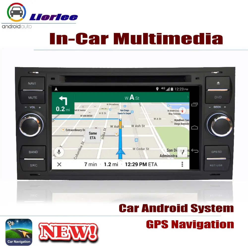 Автомагнитола DVD GPS-плеер навигация для Ford Focus 2005-2007 Android HD-дисплей система аудио
