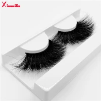 25mm 3d mink lashes natural long fluffy thick volume individual false eyelashes wholesale makeup dramatic eyelashes lash box g17