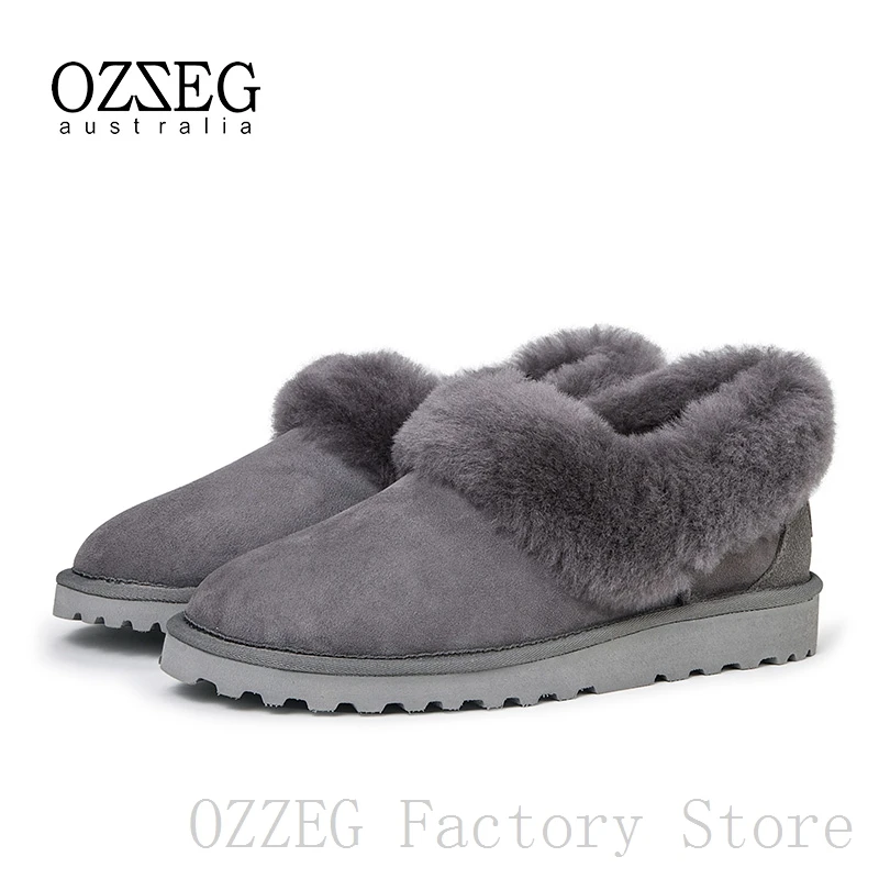OZZEG/Роскошная брендовая Дизайнерская обувь Женская зимняя из натуральной замши