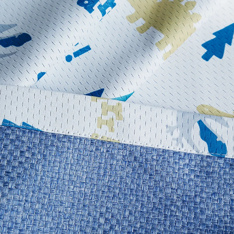 Modern Simple Small Dinosaur Blue Printing Shading Curtains for Living Dining Room Bedroom. | Дом и сад