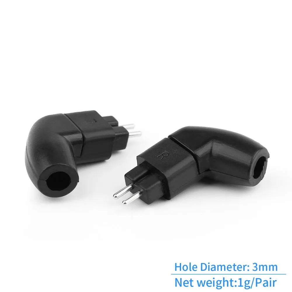 5Pairs 0.78mm Earphone Pin 2 Pins Plug For UE11 UE18 ES3W4R Headset Wire Connector Rhodium/Gold Plated Audio Jack Adapter