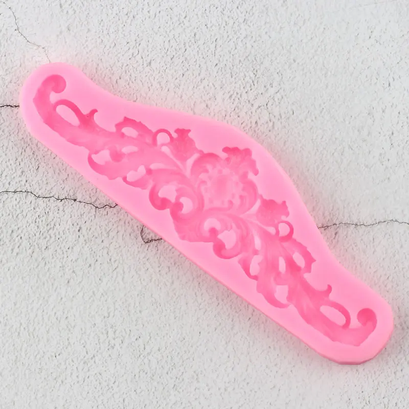 Барокко прокрутка рельефная граница силиконовая форма кекс Топпер инструменты