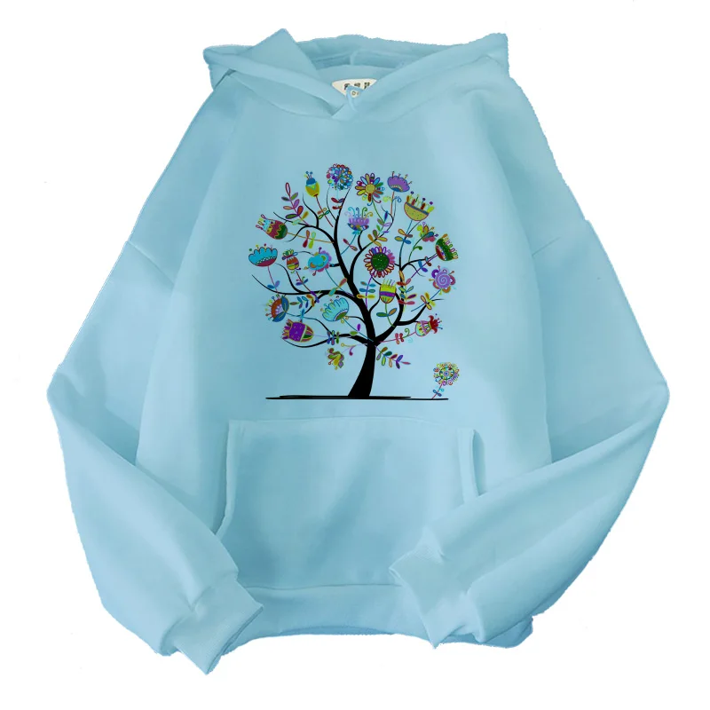 

New Women cute Harajuku Butterfly Tree Print Women Sweaters Pullover Tops Casual Long Sleeve Print Knitted Sweater Women Clothes