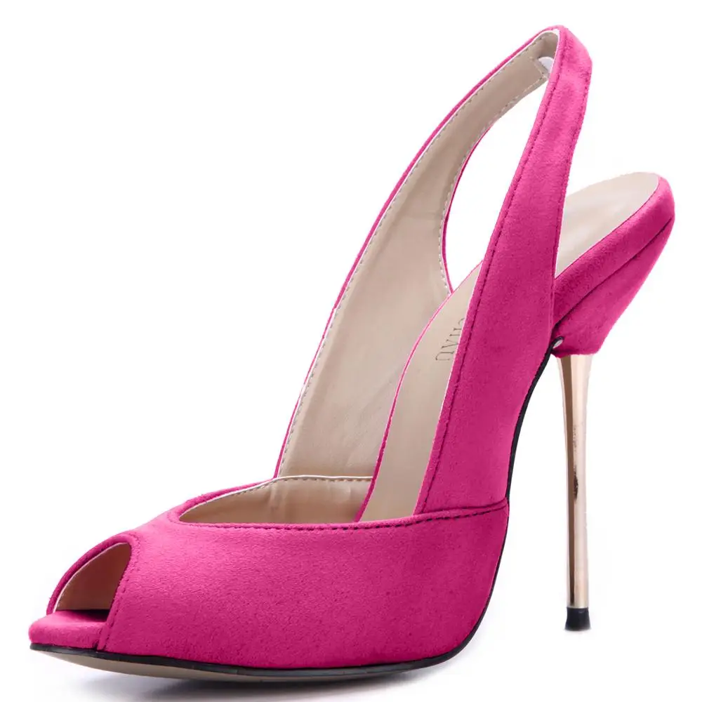 Пикантные вечерние открытый носок с ремешком на пятке каблуке-шпильке На