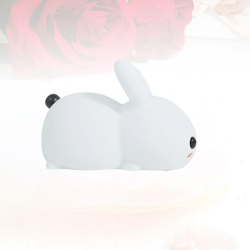USB зарядка силиконовый кролик ночник светильник милый 3D светодиодный детский