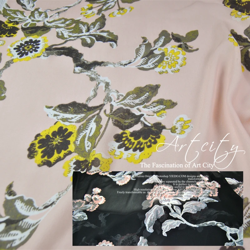 

LEO&LIN Black Powder 100% Cotton Light through Spring Summer Cheongsam Clothing Dress Skirt Shirt Cloth Fabric DIY Sewing Tissu