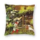 Наволочка для подушки борзая, средневековая, королевская охота, с 3D-принтом, наволочка для автомобиля, домашний декор