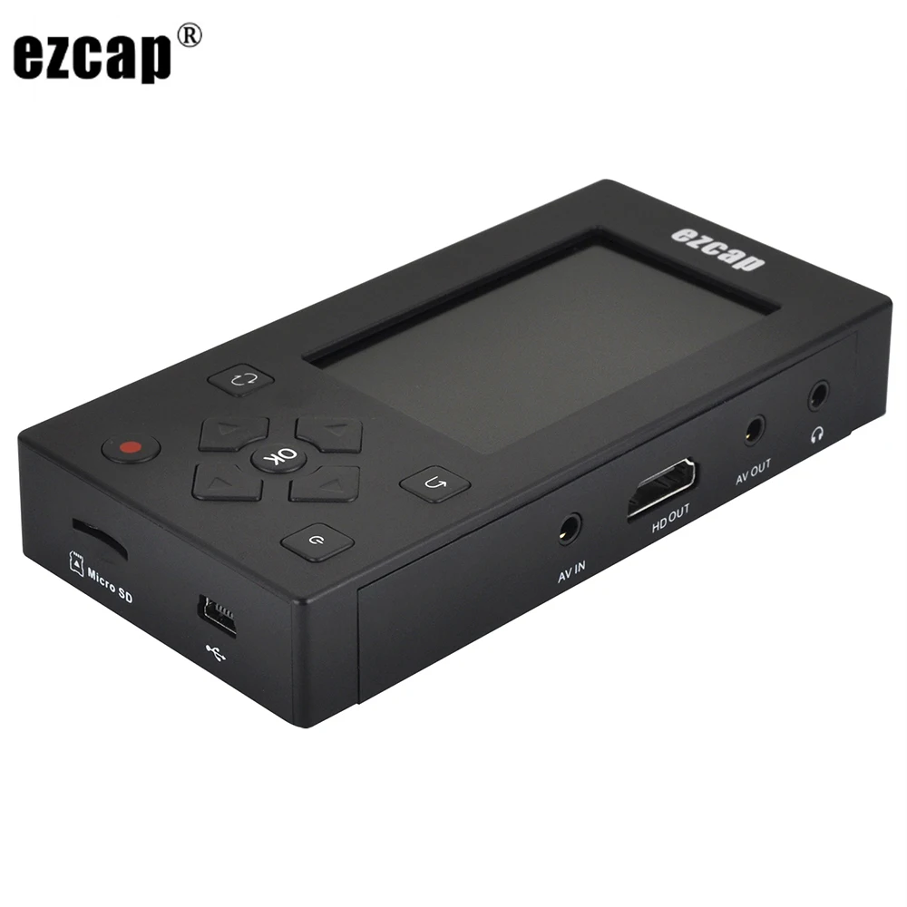 Ezcap Аудио Видео Захват конвертер AV рекордер VHS ленты к цифровой 8 Гб памяти " экран для видеомагнитофона DVD видеокамера игровая консоль