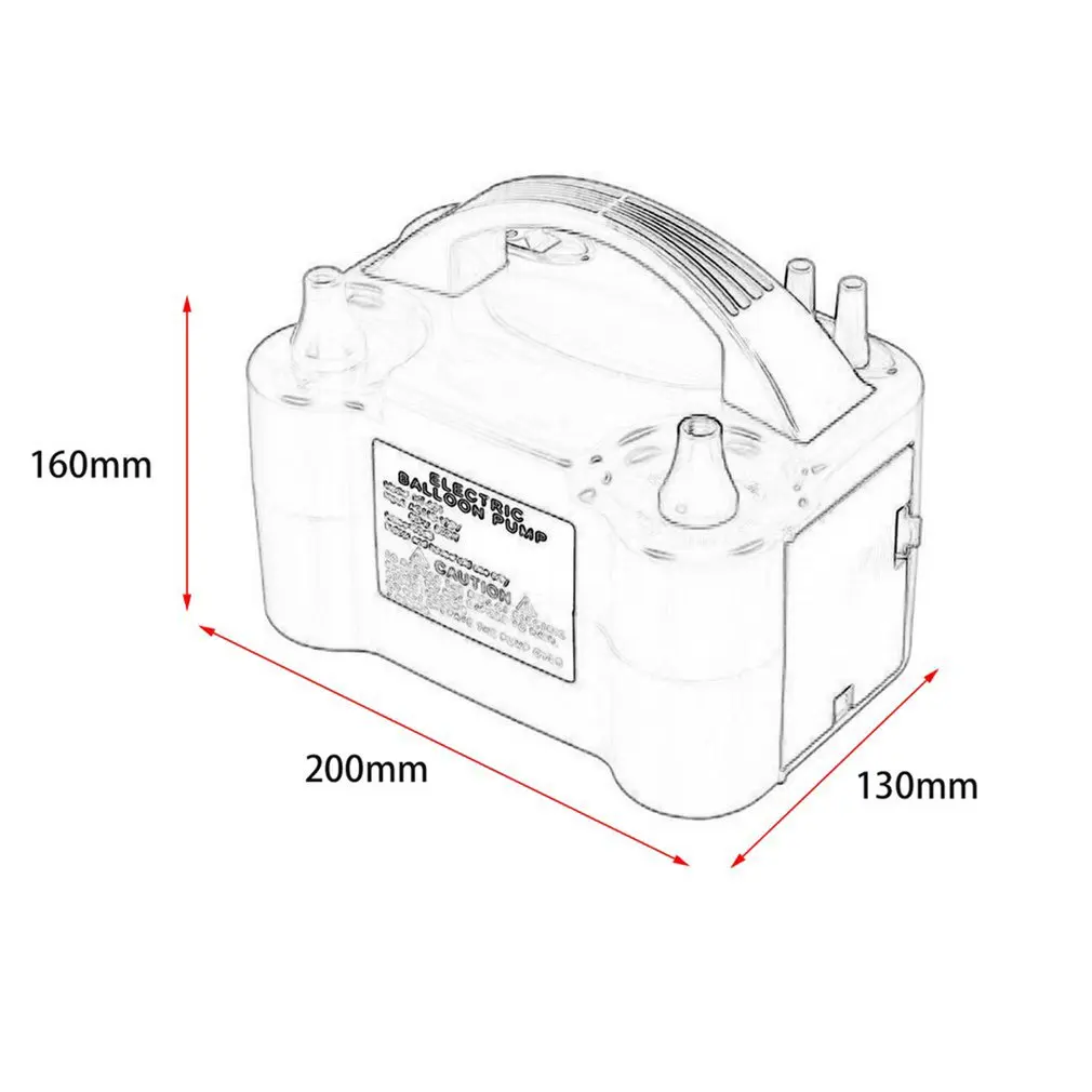 

Balloon Air Pump 220V Electric High Power Two Nozzle Air Blower Balloon Inflator Pump Fast Portable Inflatable Tool EU plug